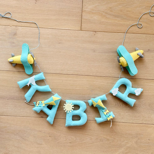 Flying High - Airplane Cot Mobile & Bunting/Garland Set