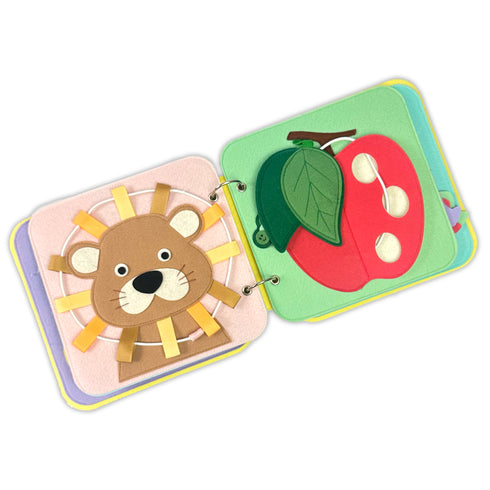Montessori Sensory Quiet Book- Animals & Fruits