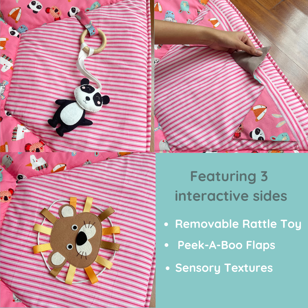 Soft Cotton Pink Animal Playmat For Babies GWD Kids soft-cotton-pink-animal-playmat-for-babies-gwd-kids