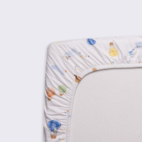 Fitted Cotton Crib Sheet - Fly Away