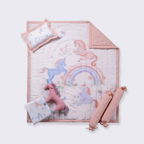 Unicorn Bows - Cot Bedding Set of 5