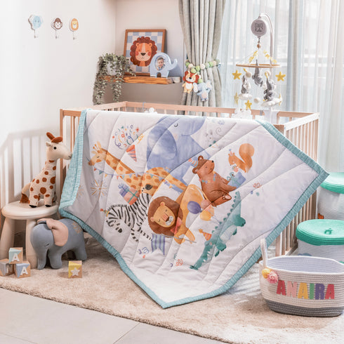 Organic Cotton Quilt - Party Animals