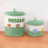 Safari Animals- Green Rope Basket With Lid