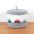 Little Cars- Grey Rope Basket With Lid