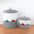 Little Cars- Grey Rope Basket With Lid