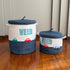 Little Cars - Rope Personalised Storage Basket With Lid