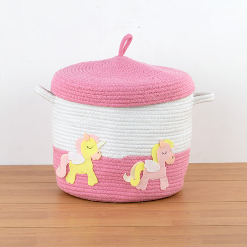 Little Unicorn - Rope Basket With Lid