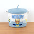 Teddy & Airplanes - Blue Rope Basket With Lid