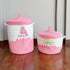 Rainbows & Daisies - Pink Rope Basket with Lid