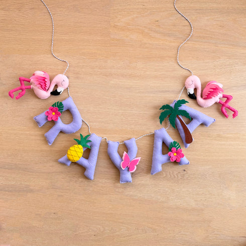 Personalised Tropical Name Bunting/Garland