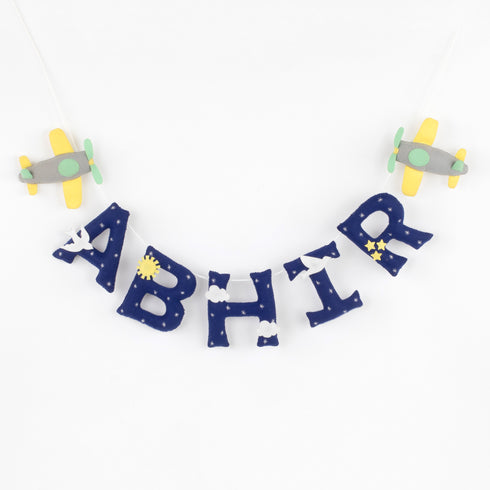 Personalised Aeroplane Theme Name Bunting/Garland