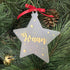 Personalised Star Shaped Frosted Christmas Ornament