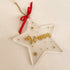 Personalised Star Shaped Frosted Christmas Ornament