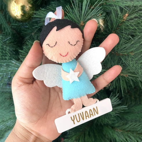 Baby Boy Angel - Felt Ornament