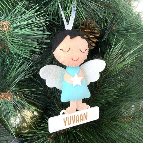 Baby Boy Angel - Felt Ornament