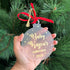Birth announcement Christmas Bauble