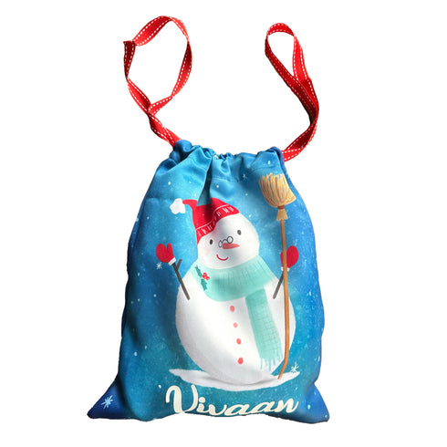 Personalised Christmas Sack - Snowman