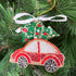 Glitter Embellished Ornament- Red Car