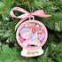 Sparkly Snow Globe Ornament-Unicorn