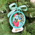 Sparkly Snow Globe Ornament- Dino