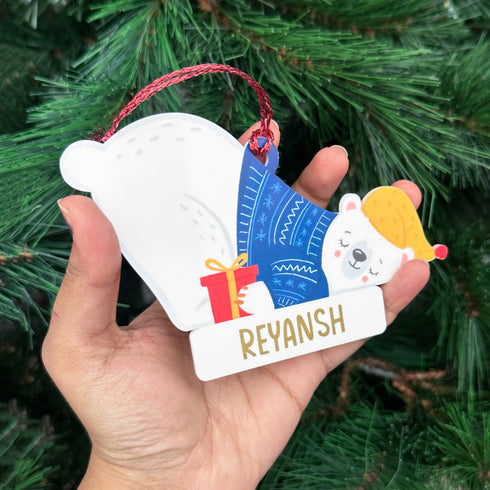 Illustrated Christmas Ornament- Polar Bear