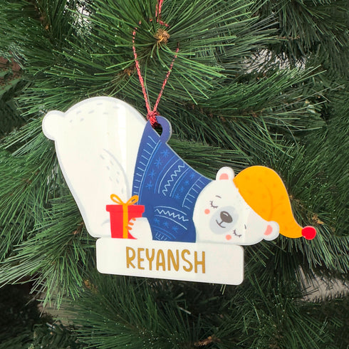 Illustrated Christmas Ornament- Polar Bear