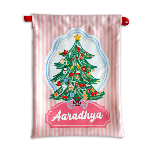 Festive Tree - Perosnalised Christmas Sack