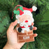 Santa in a Chimney-Felt Ornament