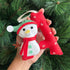 Red Monogram Ornament - Snowman