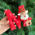 Red Monogram Ornament - Reindeer