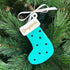 Personalised Stocking Christmas Ornament - Teal