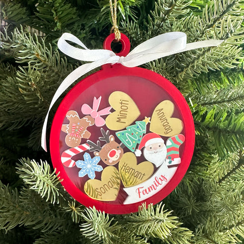 Merry Christmas Bauble-Family Ornament
