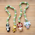 Safari Animals and Felt Ball - Curtain Tie Pair