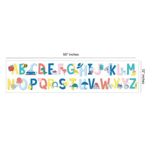 A-Z Alphabet Removable Wall Decal Sticker