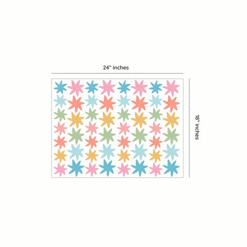 Multi Colour Star - Removable Wall Sticker