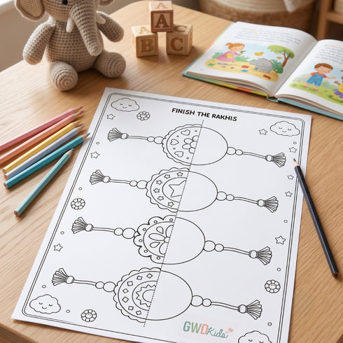 Finish the Rakhis - Activity Sheet