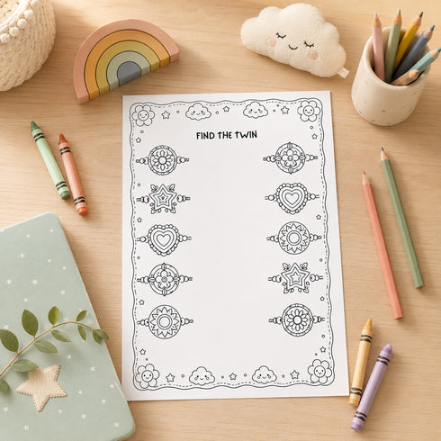 Find the Twin - Rakhi Activity Sheet