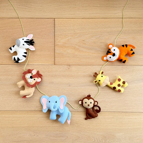 Jungle Animal - Felt Garland
