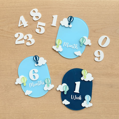 Little Skies Baby Milestone Plaques