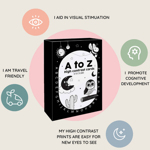 Patterns & Alphabets High Contrast Flash Cards