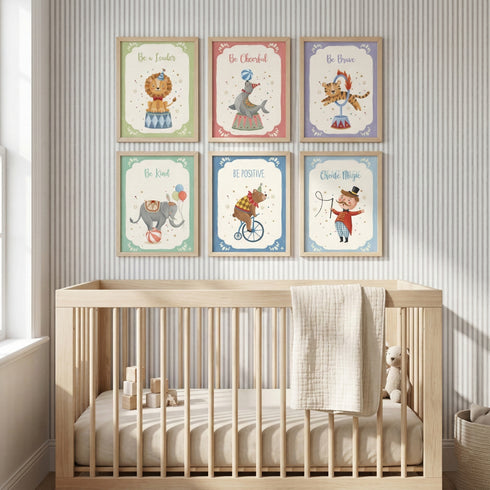 Wild & Whimsical Circus Animals Wall Art