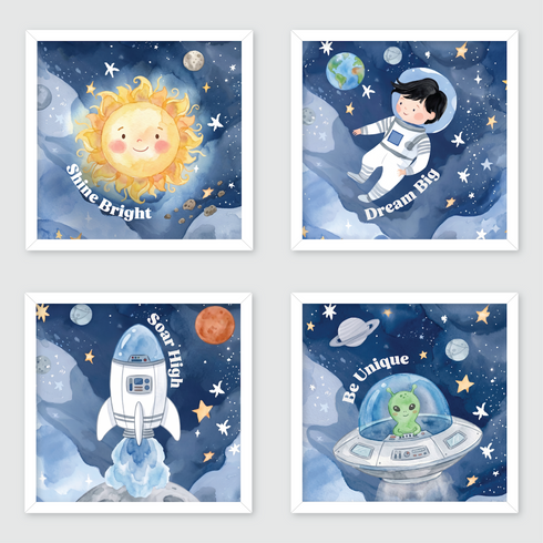 Space Explorer - Nursery Wall Art