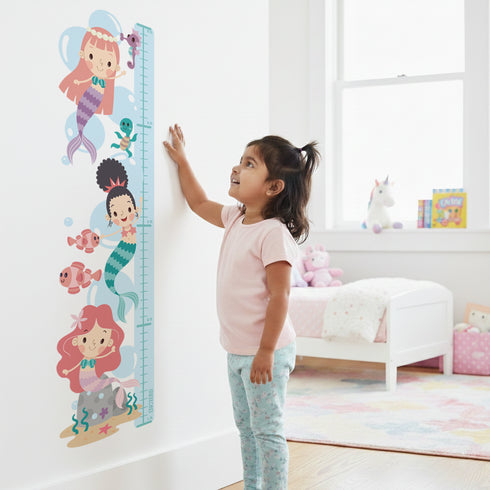 Little Mermaid - Removable Height Chart Sticker