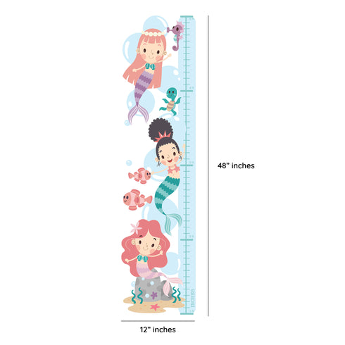 Little Mermaid - Removable Height Chart Sticker