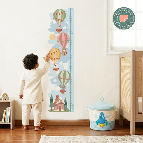 Hot Air Balloon - Removable Height Chart Sticker