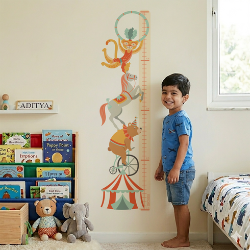 Circus Animals - Removable Height Chart Sticker