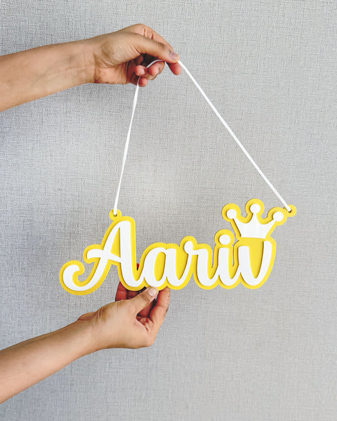 Personalised 3D Acrylic Name Plate - Crown
