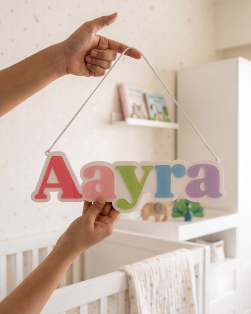 Personalised Name Plate - Rainbow