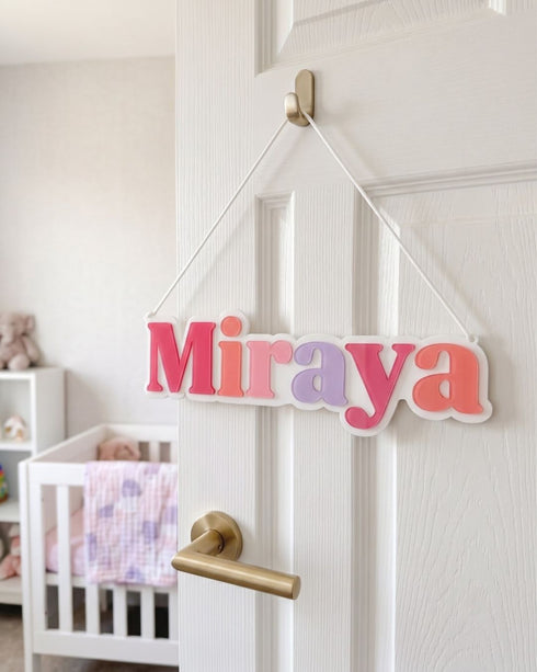 Personalised Name Plate - Blush
