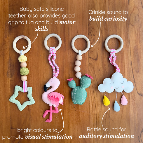 Tropical Paradise - Baby Play Gym Hanging Toys Set